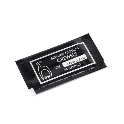 Pony Crewels Gold Eye Embroidery Needles , pack of 25