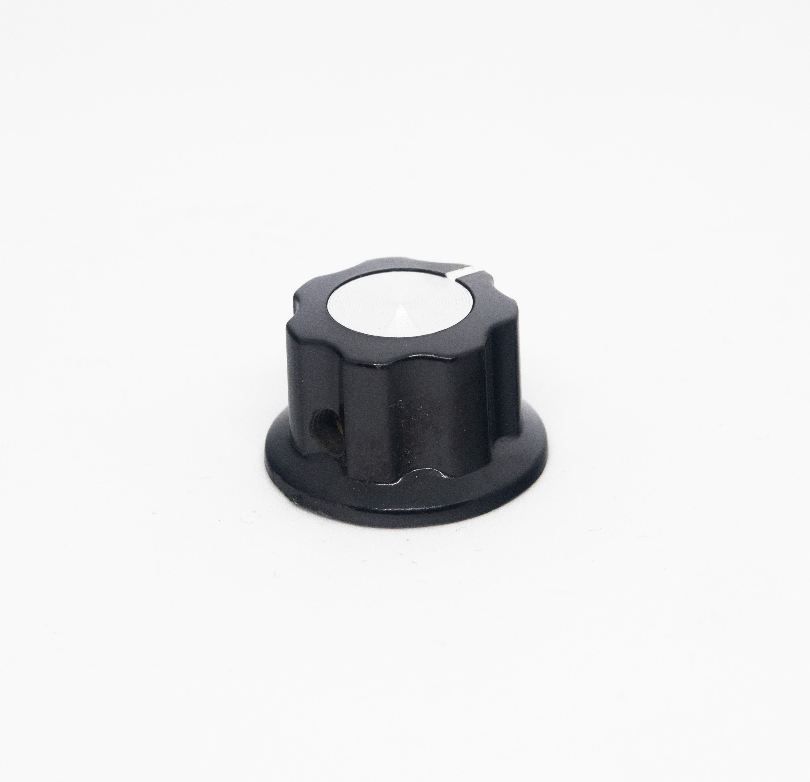 Knob - Silver Top for 6.35mm Diameter Shaft Potentiometer