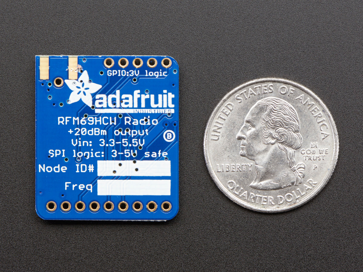 Adafruit RFM69HCW Transceiver Radio Breakout - 433 MHz - RadioFruit