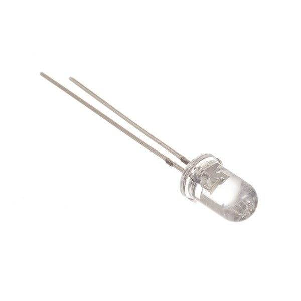 White 5mm Water Clear LED - 25deg 2250mCd