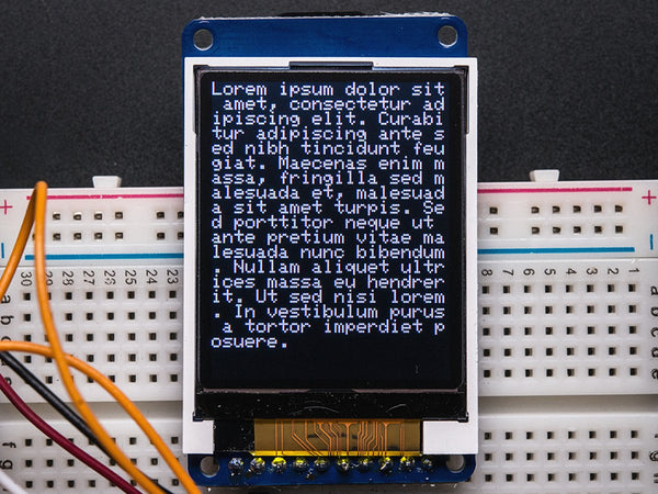 1.8" Color TFT LCD display with MicroSD Card Breakout - ST7735R