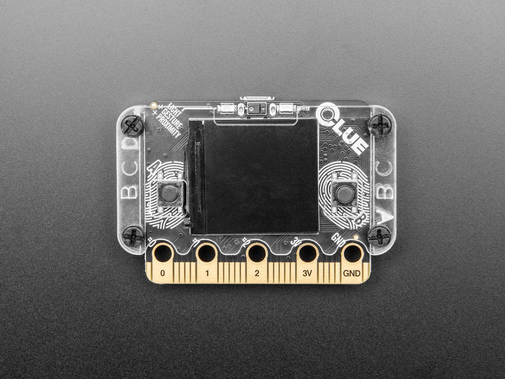 Clear Acrylic Enclosure + Hardware Kit for Adafruit CLUE