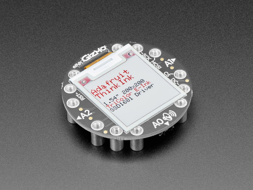 Circuit Playground 200x200 Tri-Color E-Ink Gizmo - E-Ink Display + Audio Amplifier