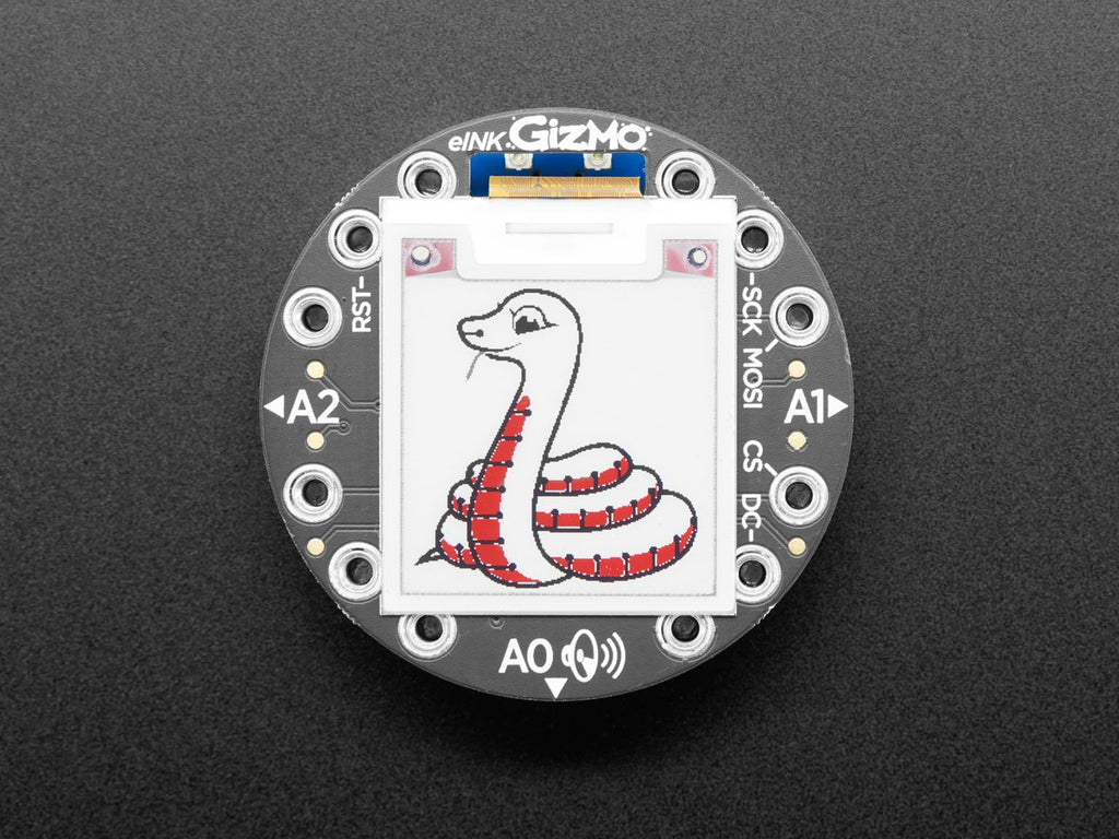 Circuit Playground 200x200 Tri-Color E-Ink Gizmo - E-Ink Display + Audio Amplifier