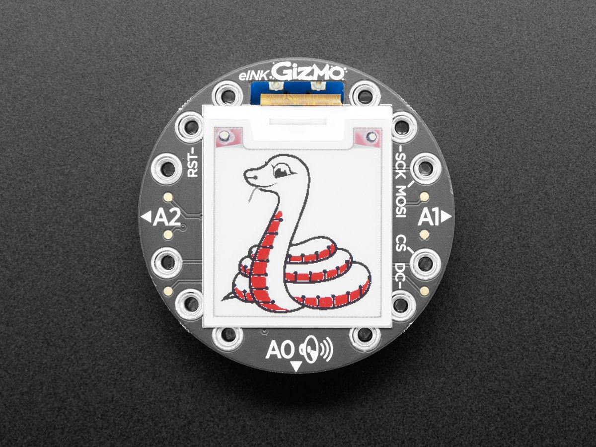 Circuit Playground 200x200 Tri-Color E-Ink Gizmo - E-Ink Display + Audio Amplifier