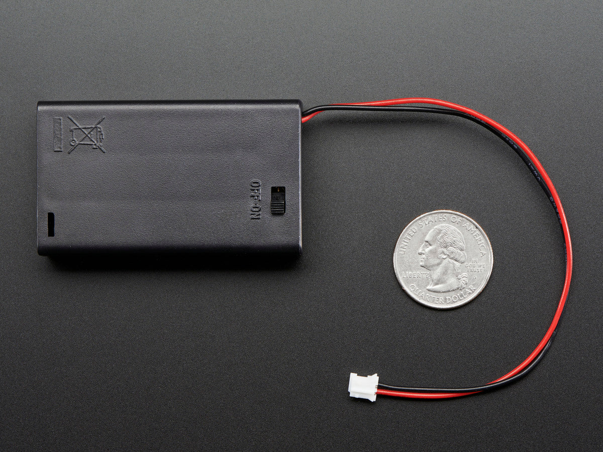 3 x AAA Battery Holder with On/Off Switch and 2-Pin JST