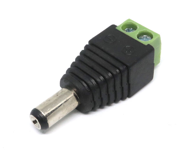 Male DC 2.1mm Plug to Screw Terminal