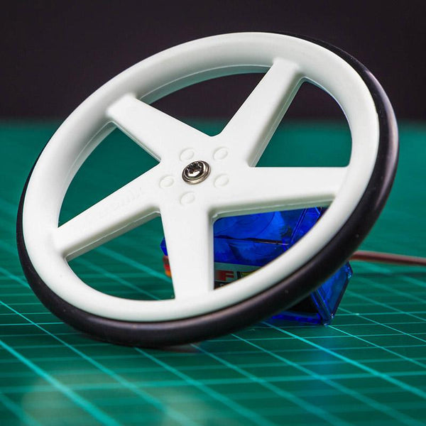Kitronik White Wheels for fs90r servos - Pair