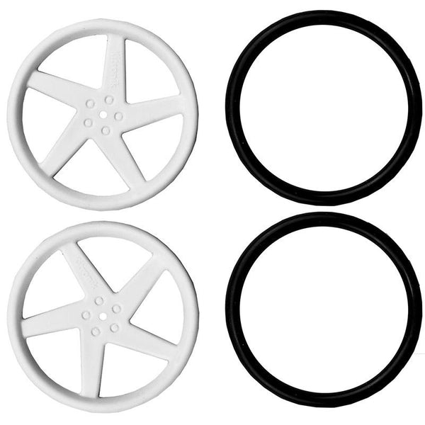 Kitronik White Wheels for fs90r servos - Pair