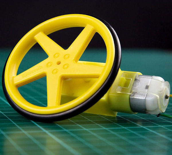 Kitronik Yellow Wheels for TT geared motors - Pair