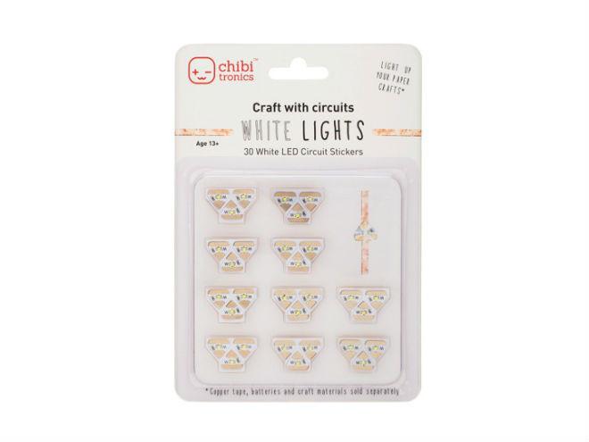 Chibitronics White LEDs MegaPack (30 stickers)